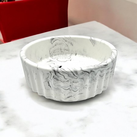 White Marble Bowl L
