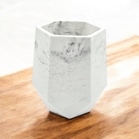 White Marble Q-tip Jar