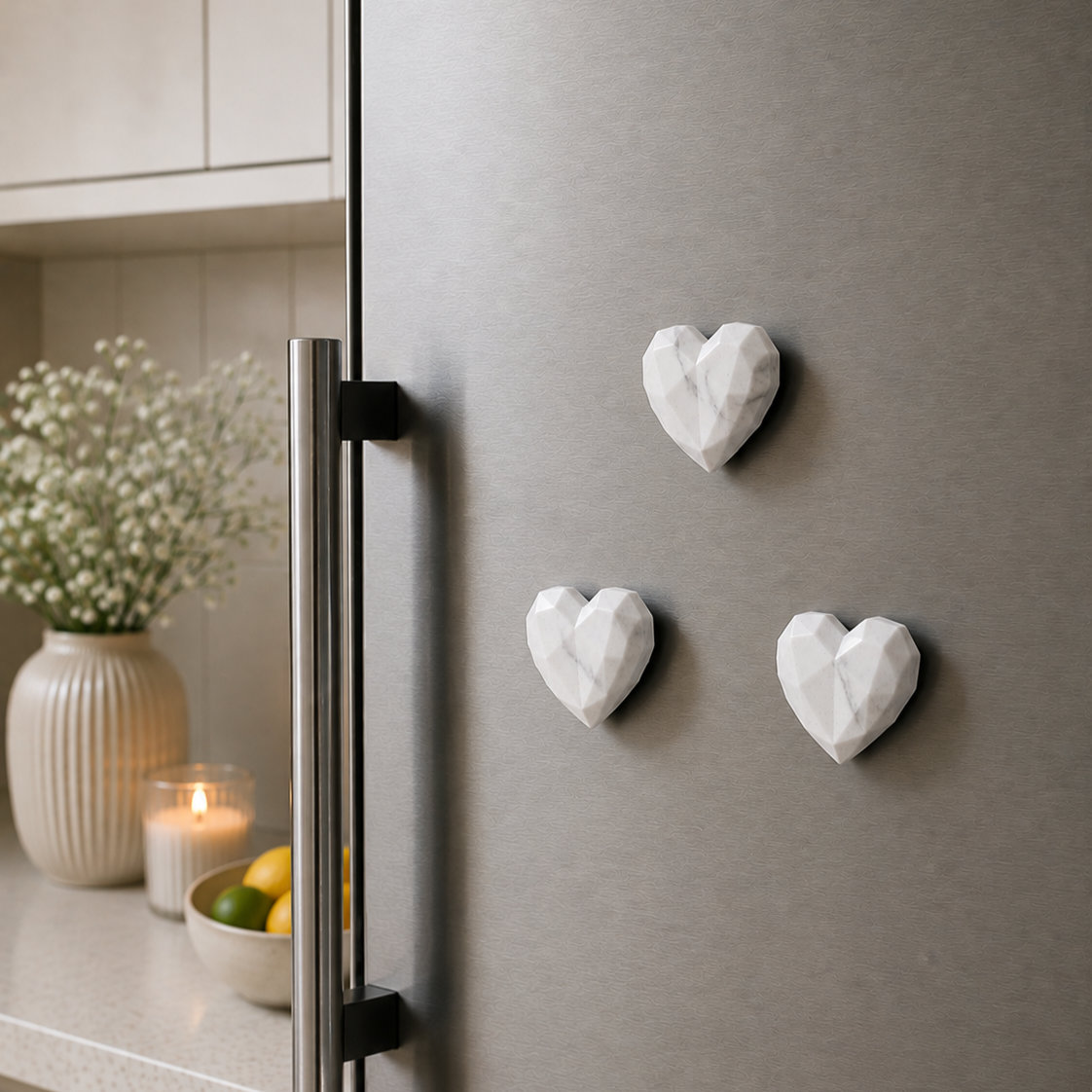 LoveHearts - Håndlagde magneter (3pk)