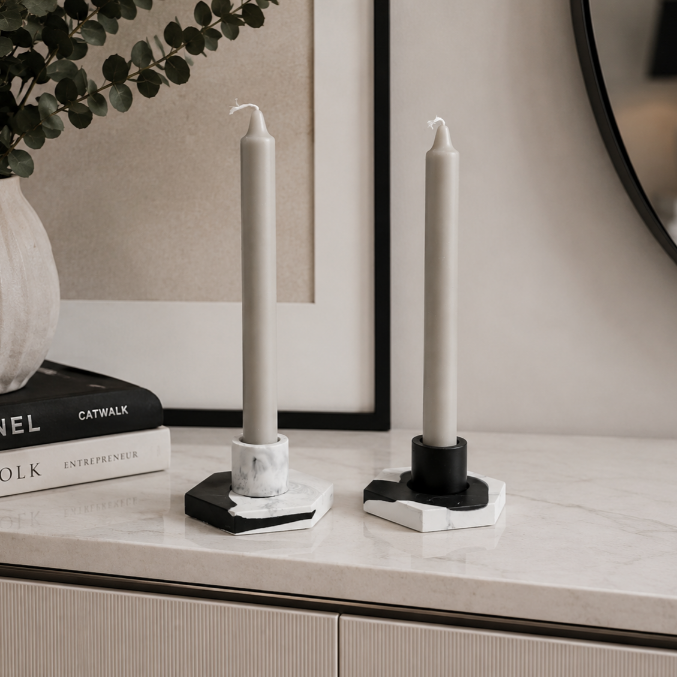 Lunex - Håndlagde lysestaker (2pk)
