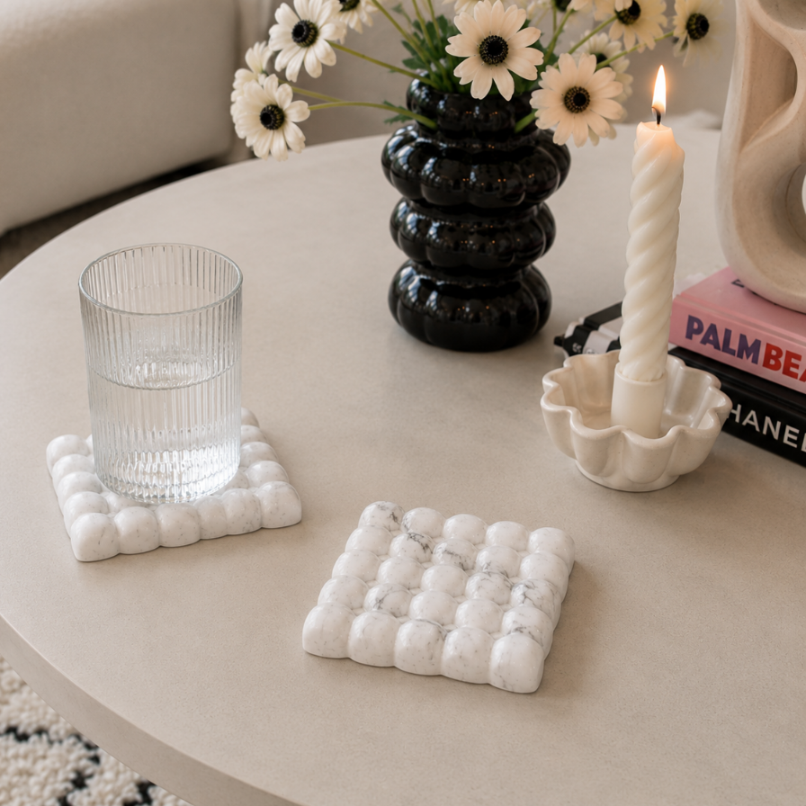 Cloud Cube - Håndlagde glassbrikker (4pk)