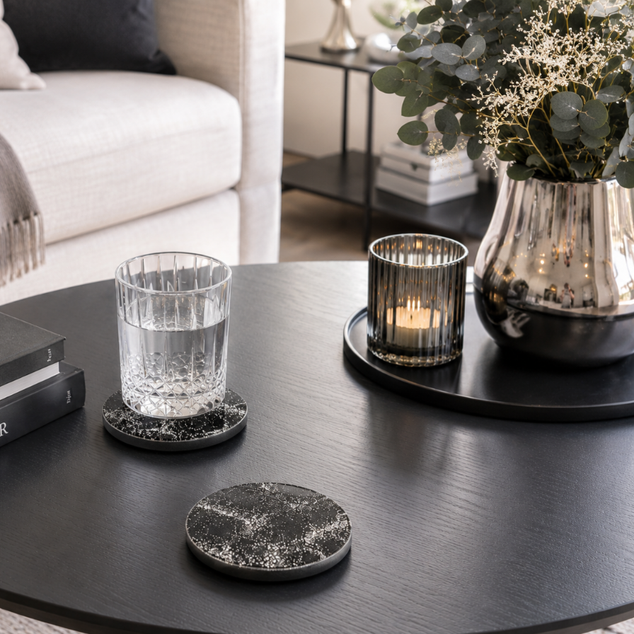 Milky Way - Håndlagde glassbrikker (2pk)