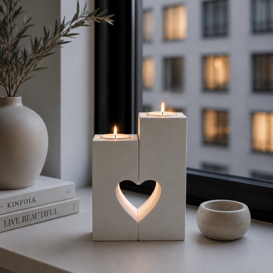 Perfect Match - Håndlagde telysholdere (2pk)