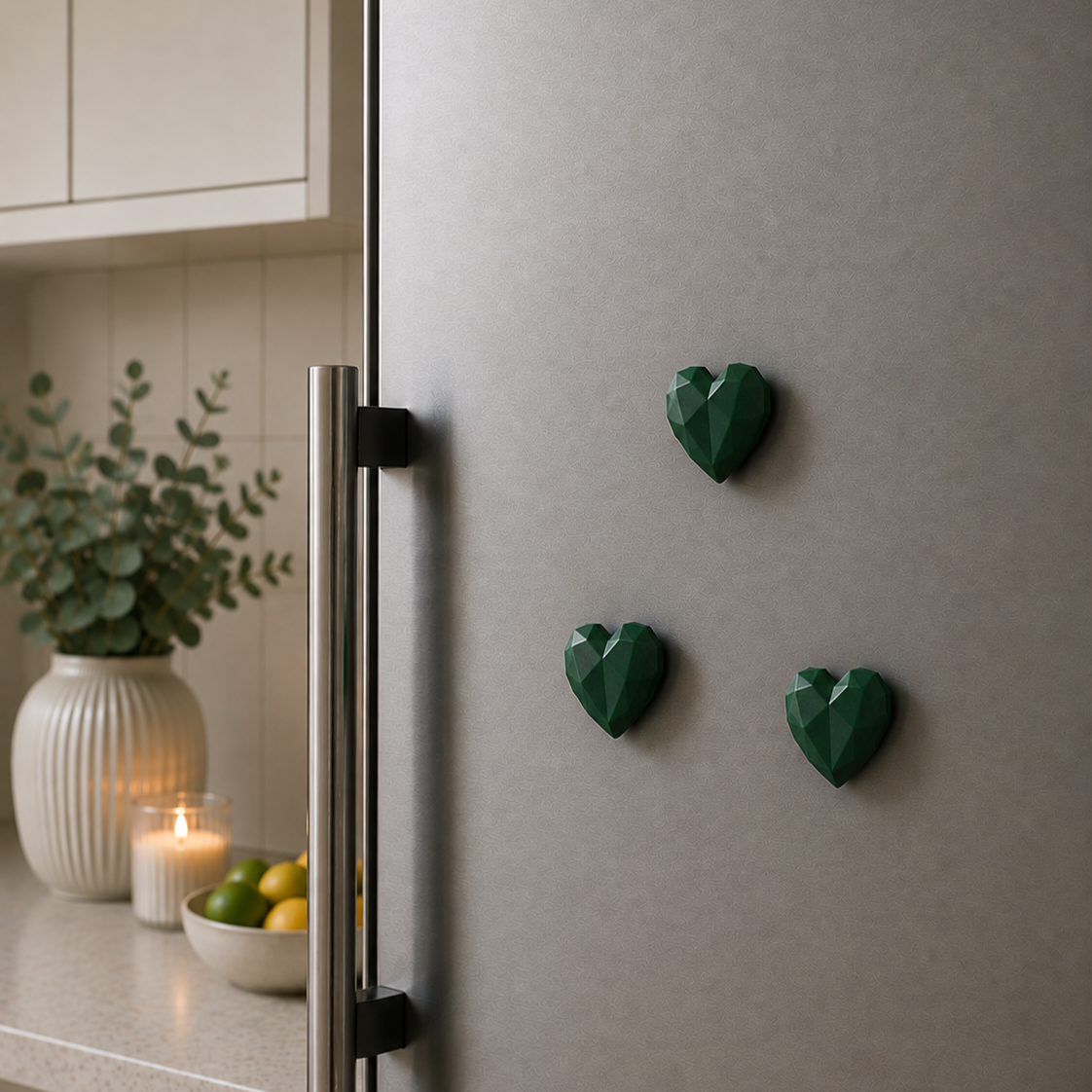 LoveHearts - Håndlagde magneter (3pk)