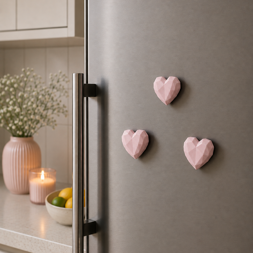 LoveHearts - Håndlagde magneter (3pk)