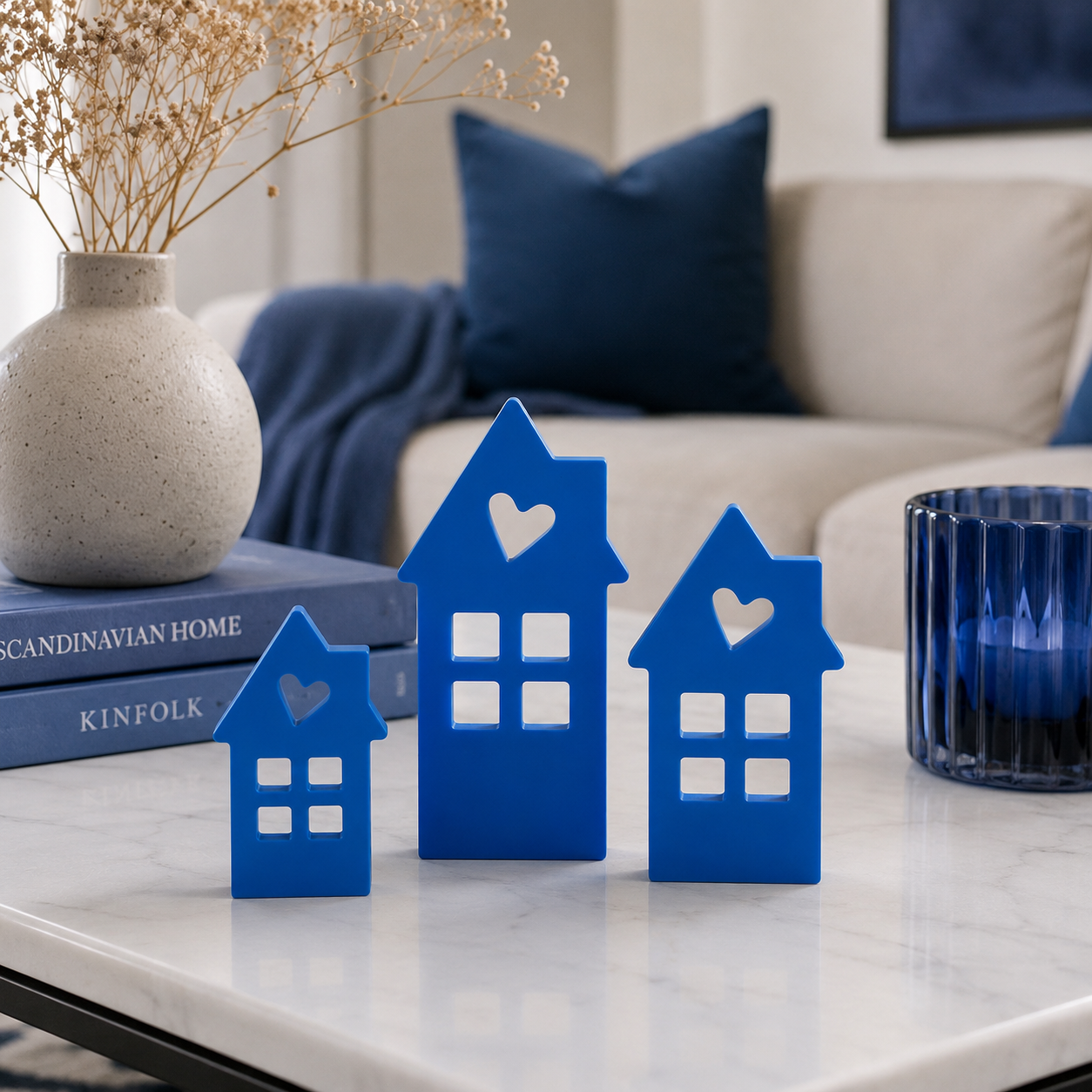 Cozy Village - Håndlaget dekorsett (3pk)