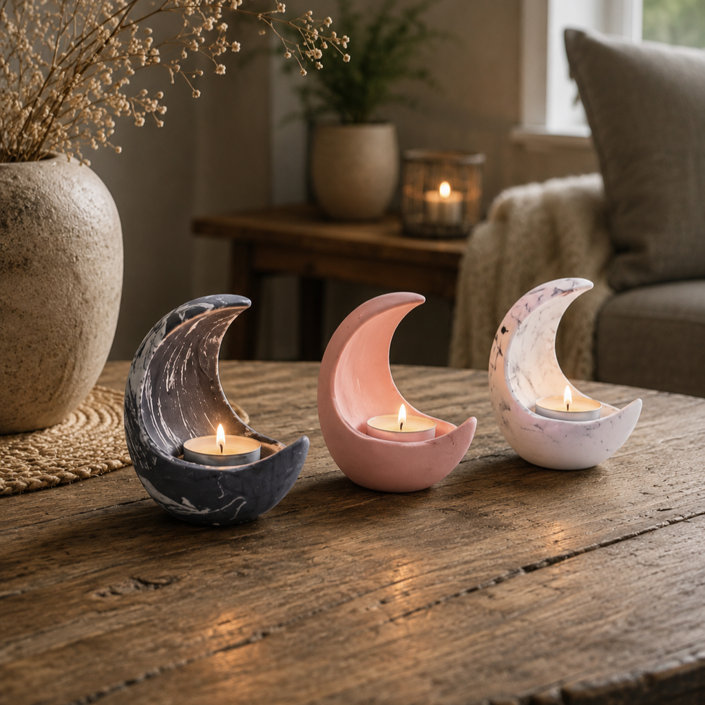 Moonlight - Håndlaget telysholder