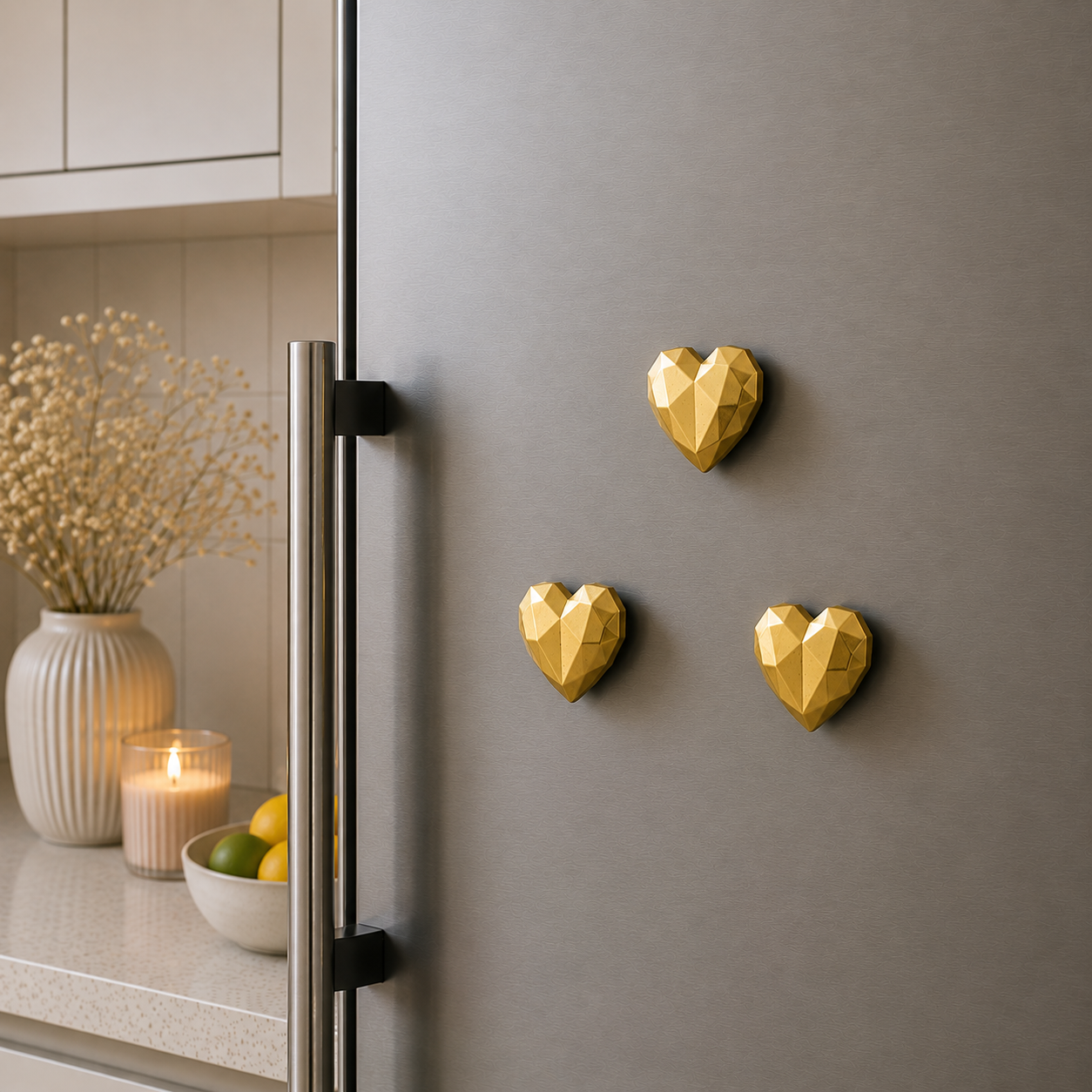 LoveHearts - Håndlagde magneter (3pk)