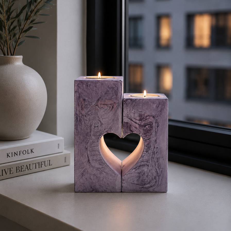 Perfect Match - Håndlagde telysholdere (2pk)