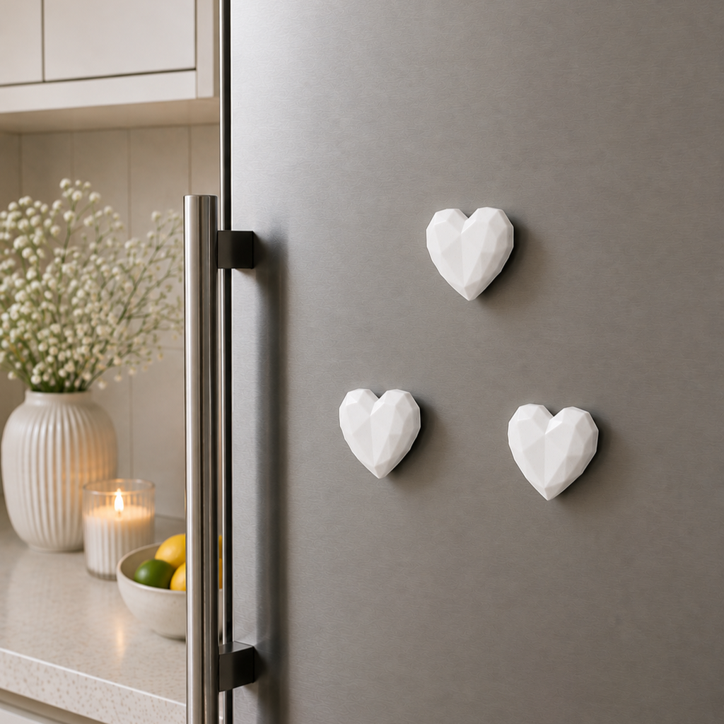 LoveHearts - Håndlagde magneter (3pk)