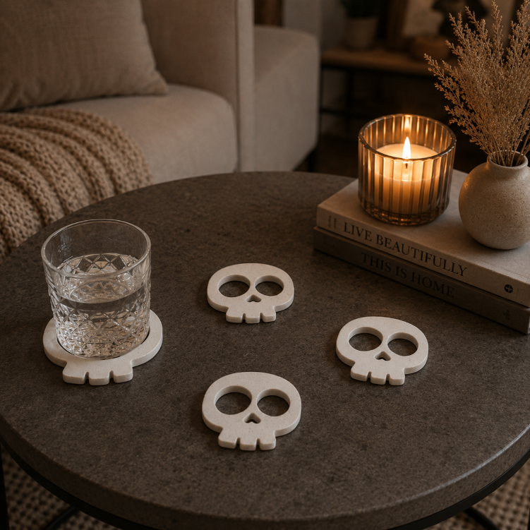 Phantom - Håndlagde glassbrikker (4pk)
