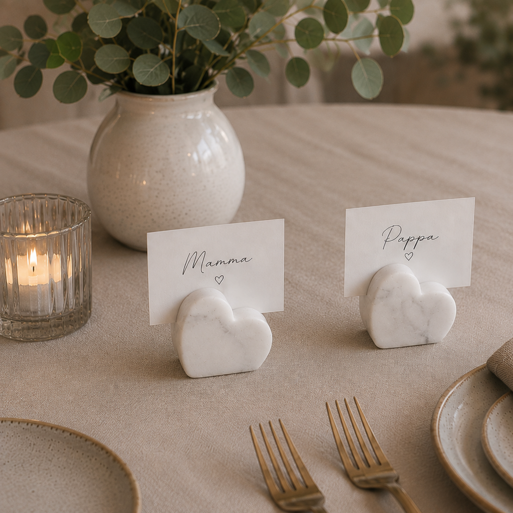 LoveMark - Håndlagde bordkort holdere (2pk)