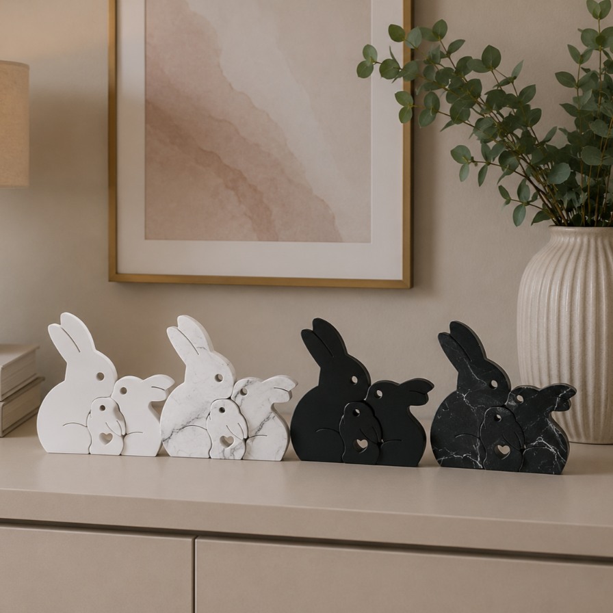 Bun Bunns - Håndlaget dekorsett (3pk)