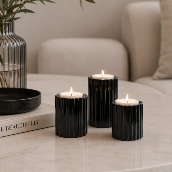 Ripple Lume - Håndlagde lysholdere (3pk)