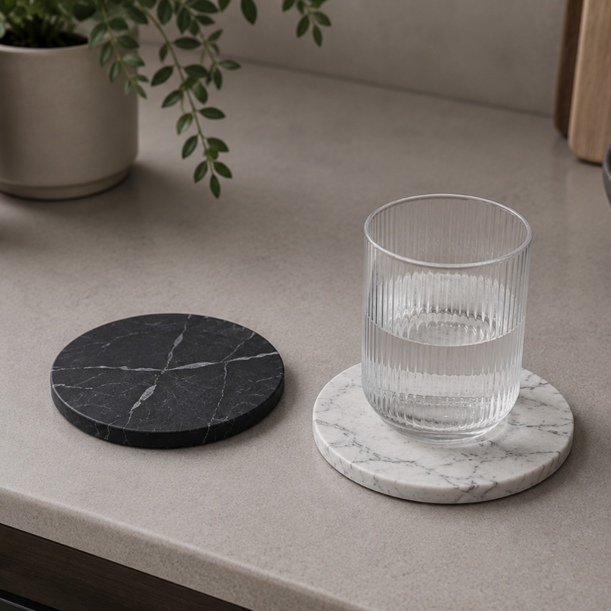 Vein Reflection - Håndlagde glassbrikker (4pk)