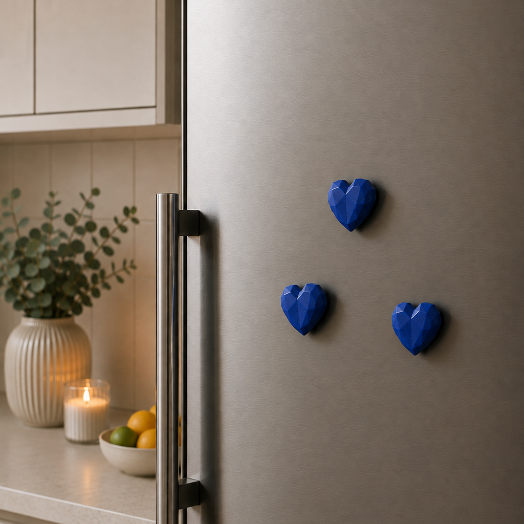 LoveHearts - Håndlagde magneter (3pk)
