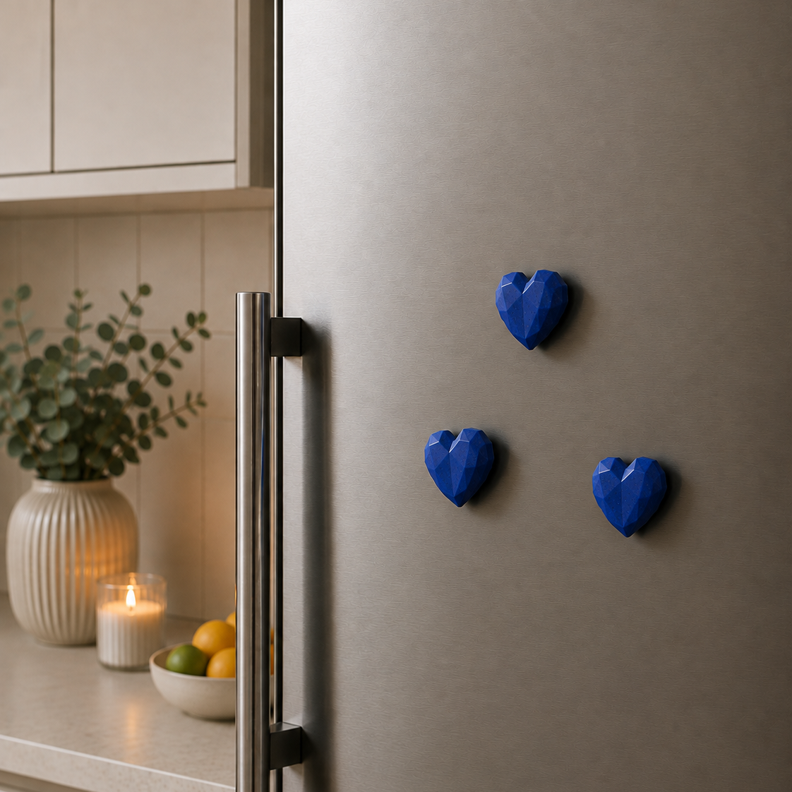 LoveHearts - Håndlagde magneter (3pk)